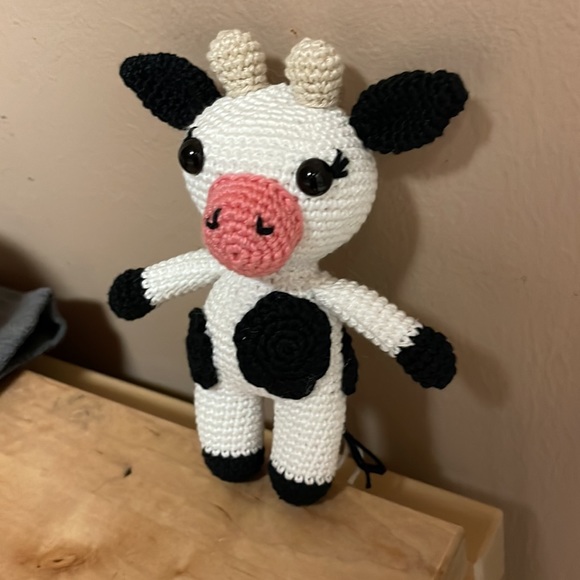 Hand Crafted Other - Handcrafted Cow Figure Doll Toy Decor Amigurui Crochet